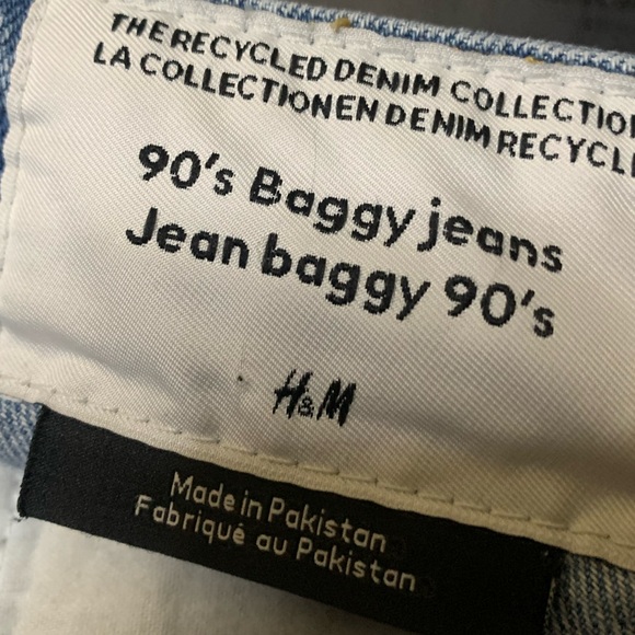 💥 H&M 90’S baggy jeans women💥Sz 8💥 THE RECYCLED DENIM COLLECTION💥#DHM8💥 - Picture 3 of 14